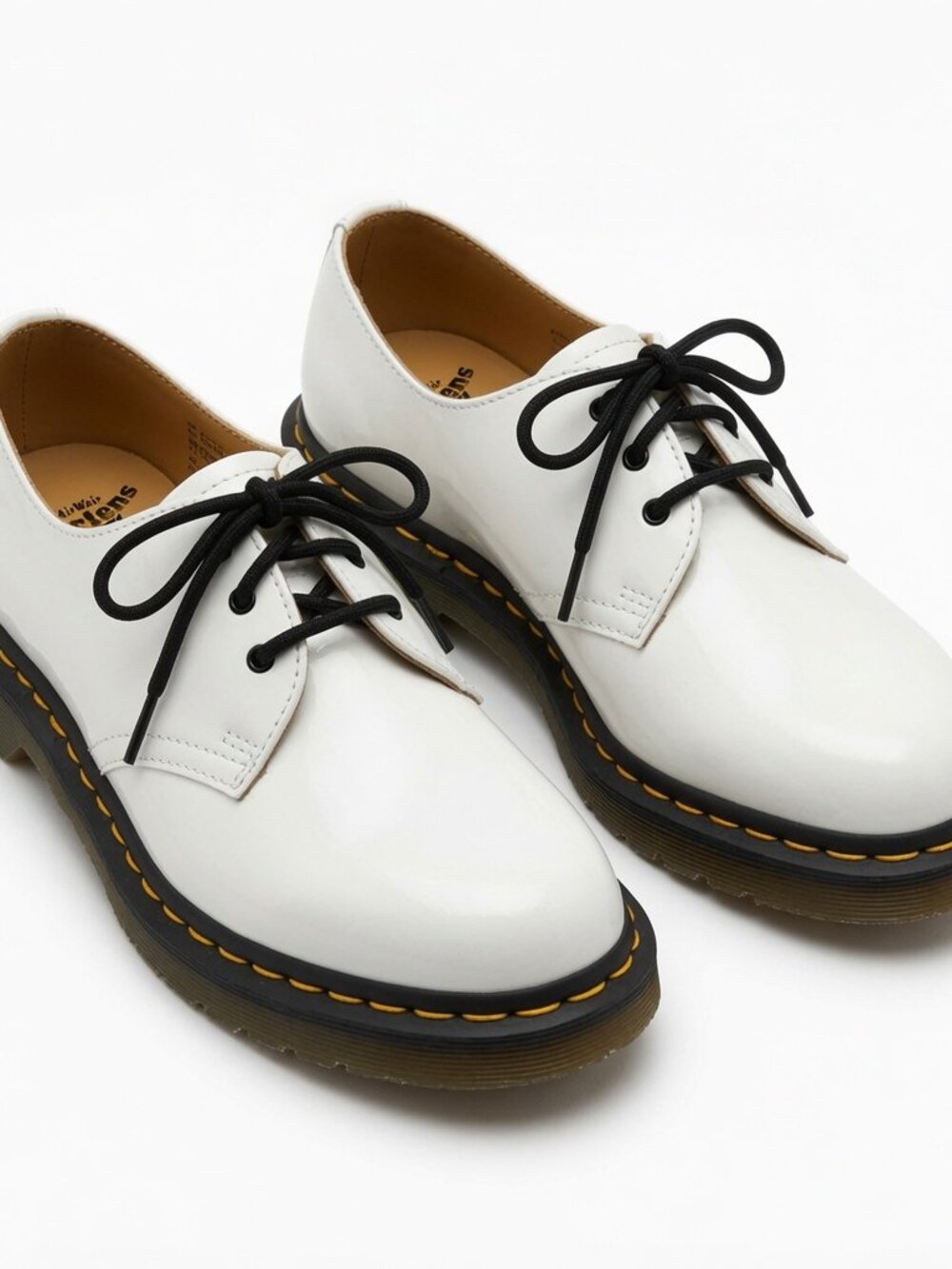 Dr. Martens 1461 Womens 8 EU 39 Oxford White Patent Lamper Shoes 90s Punk Docs